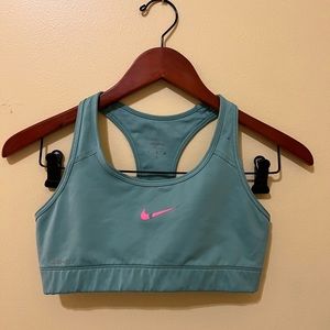 Blue/ sea foam green Nike sports bra